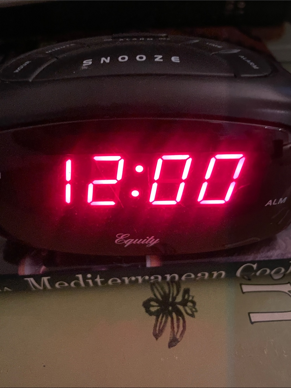 Equity Compact Black Digital Alarm Clock with Snooze Button